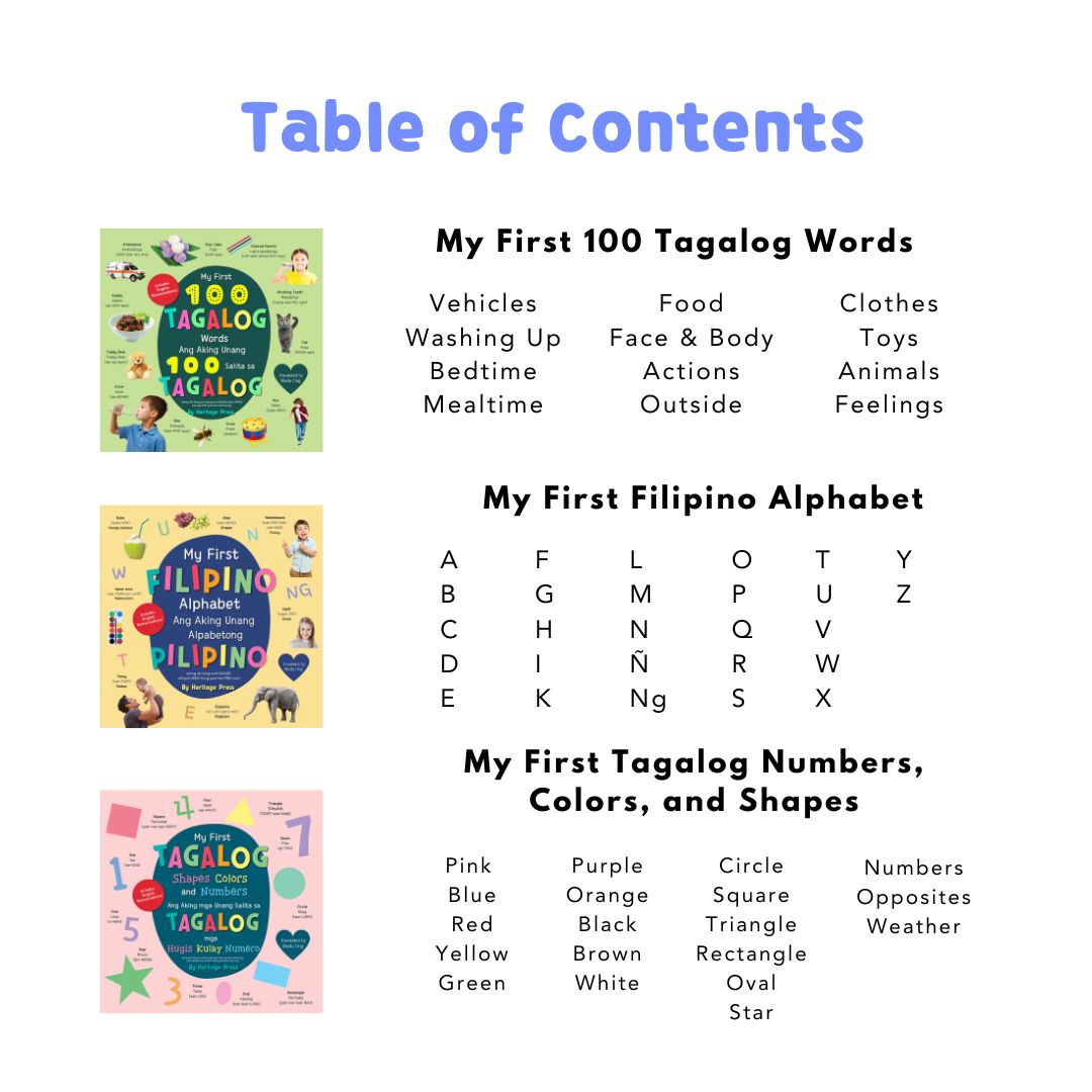 My First Tagalog Words Series | Heritage Kids Press – Wonderly Press